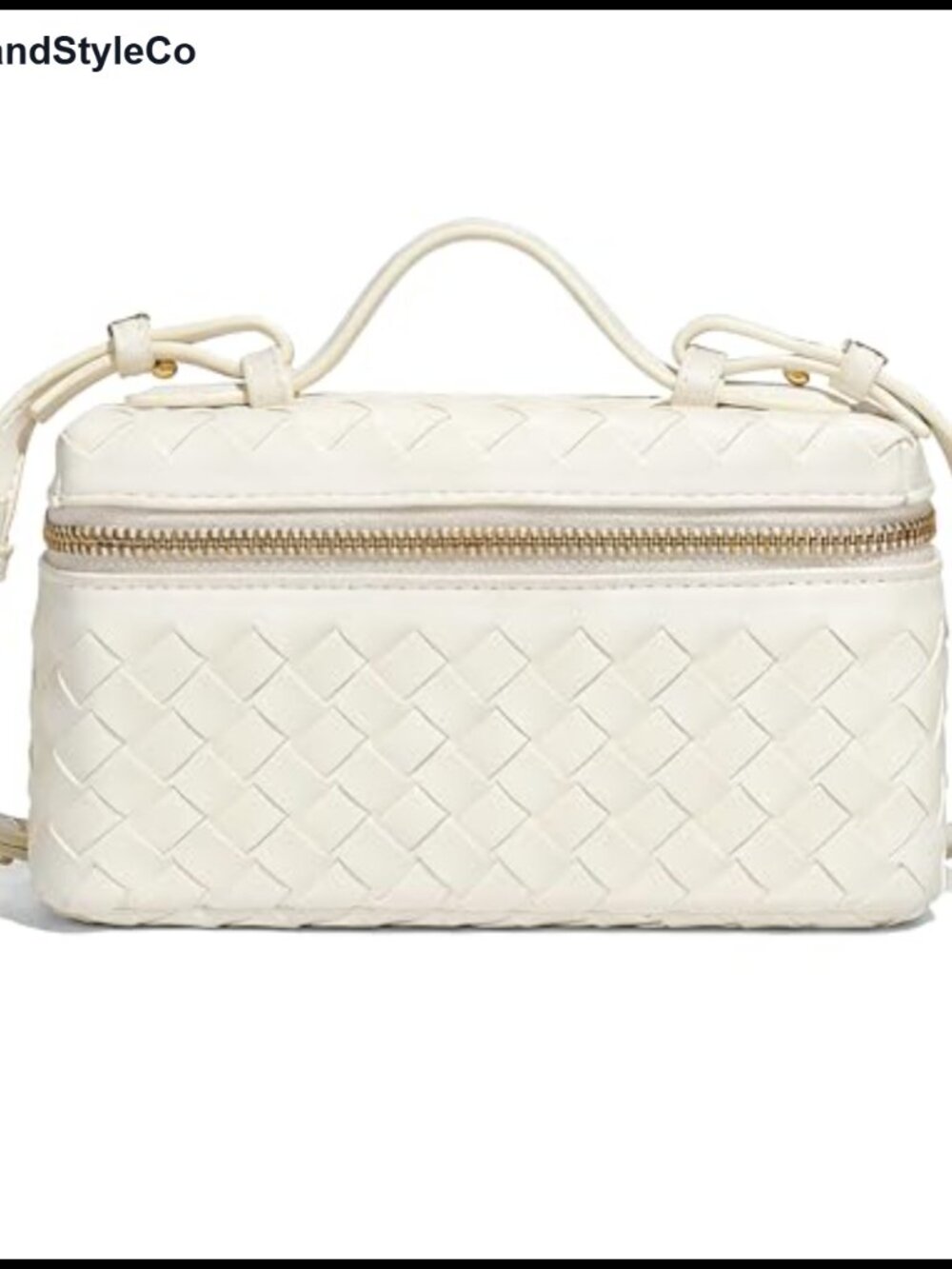 Woven Crossbody Purse Mini Square Box Bag Top-Handle Tote Satchel